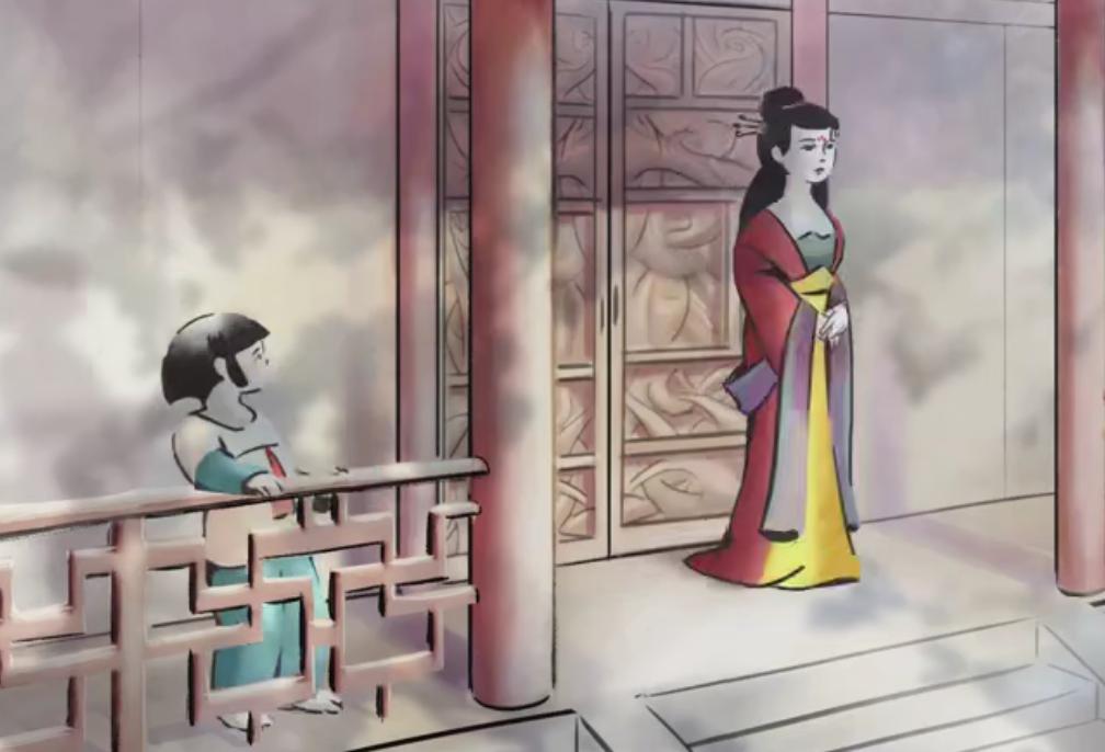 水墨风动漫女生图片,水墨风动漫女图文