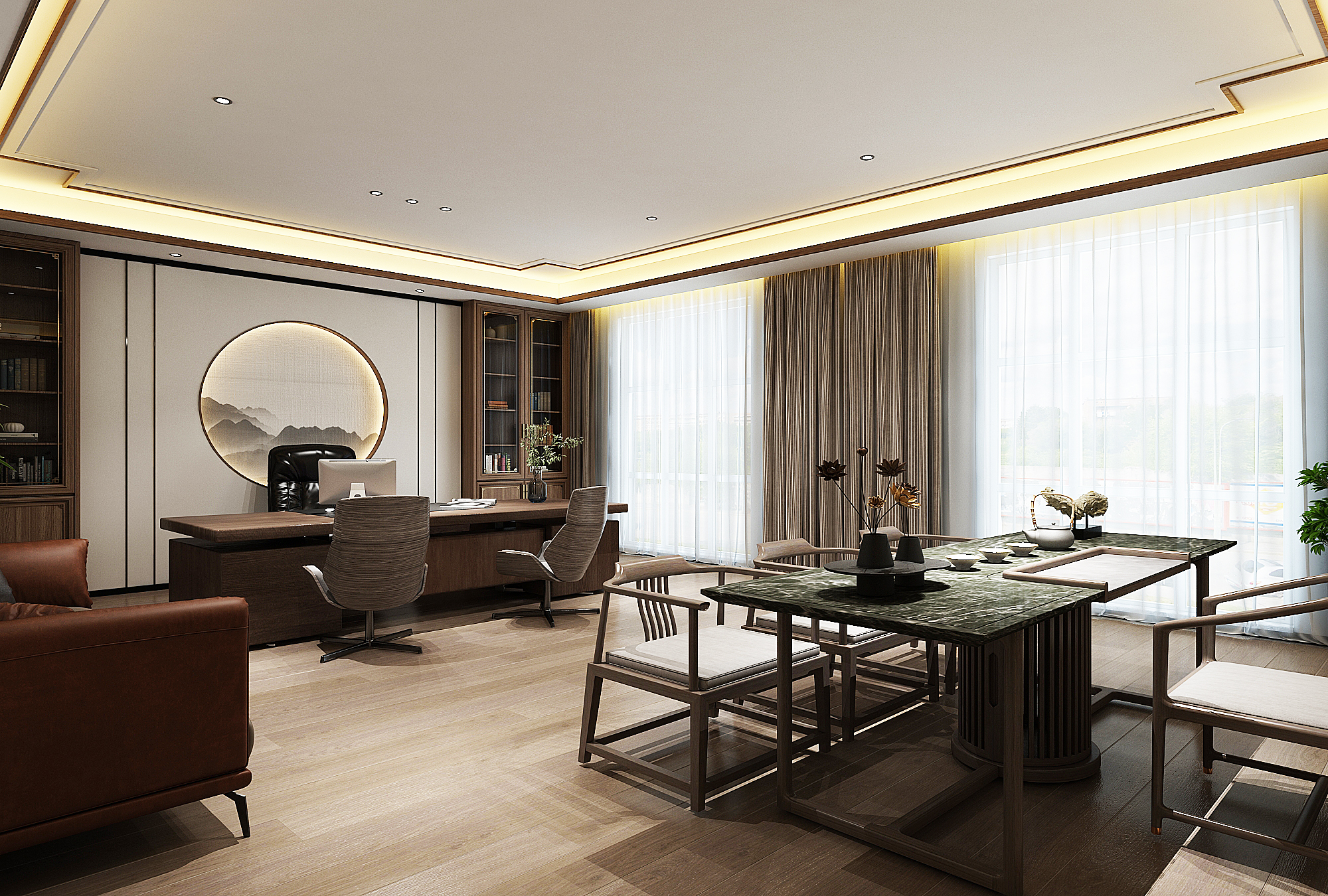 银川办公室设计装修公司|银川万熙服饰办公室设计装修方案鉴赏