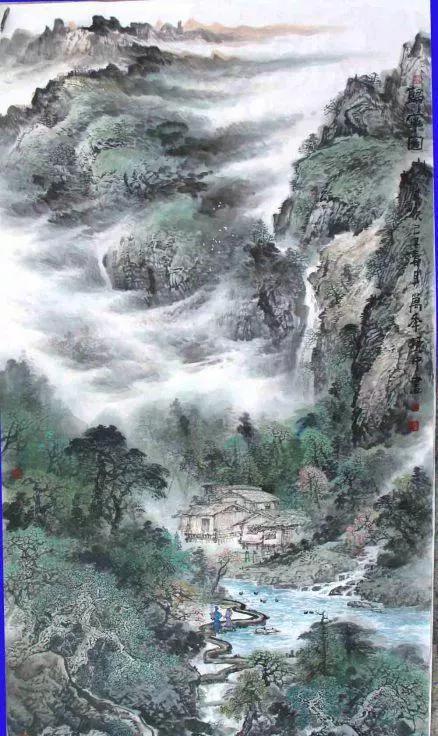 现代山水画名家竖幅作品欣赏,古代名家横幅山水画作品欣赏