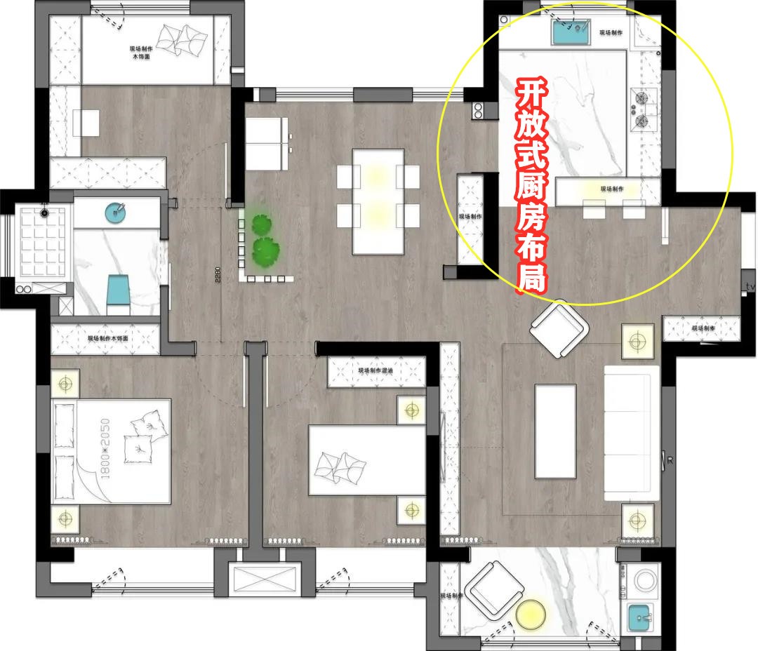 厨房改造开放式厨房加吧台,厨房改造半开放式厨房加吧台