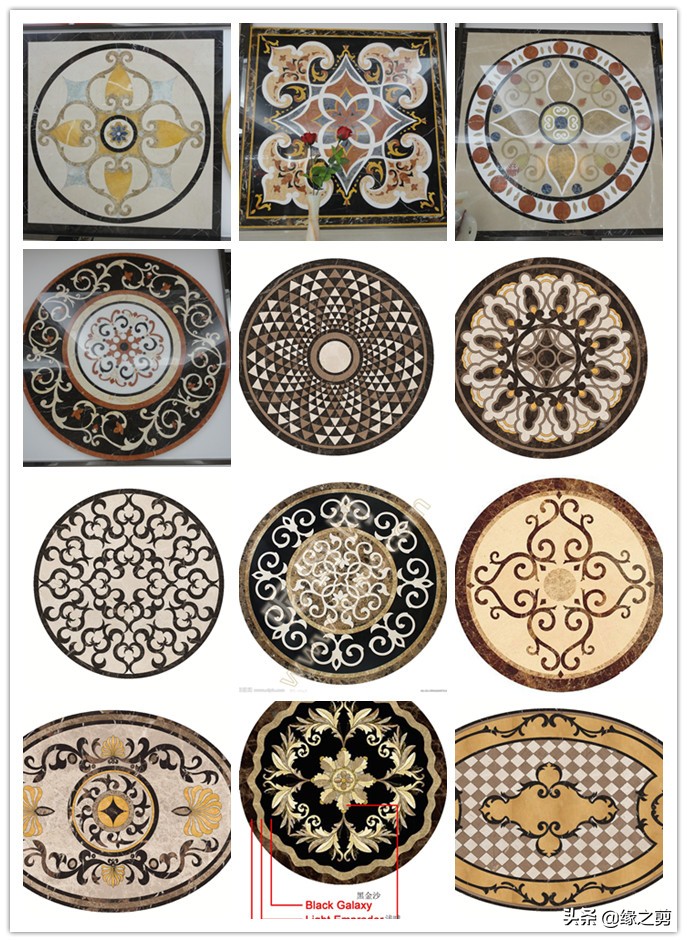 600x1200瓷砖水刀拼花效果图,美式风格水刀拼花图片