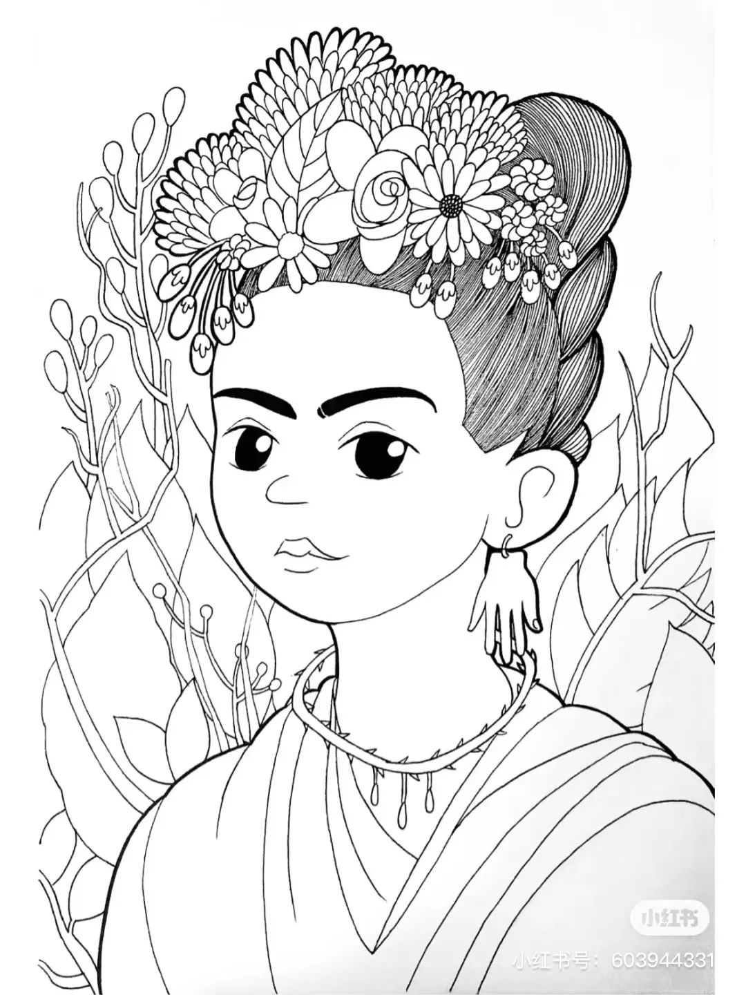 针管笔画线条练习,针管笔黑白装饰画线描