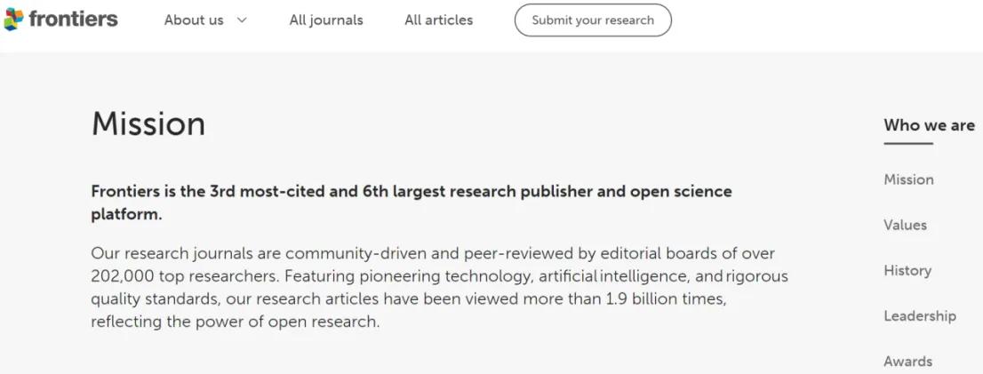 聊一聊Hindawi、MDPl、Frontiers，“水刊”们？😅