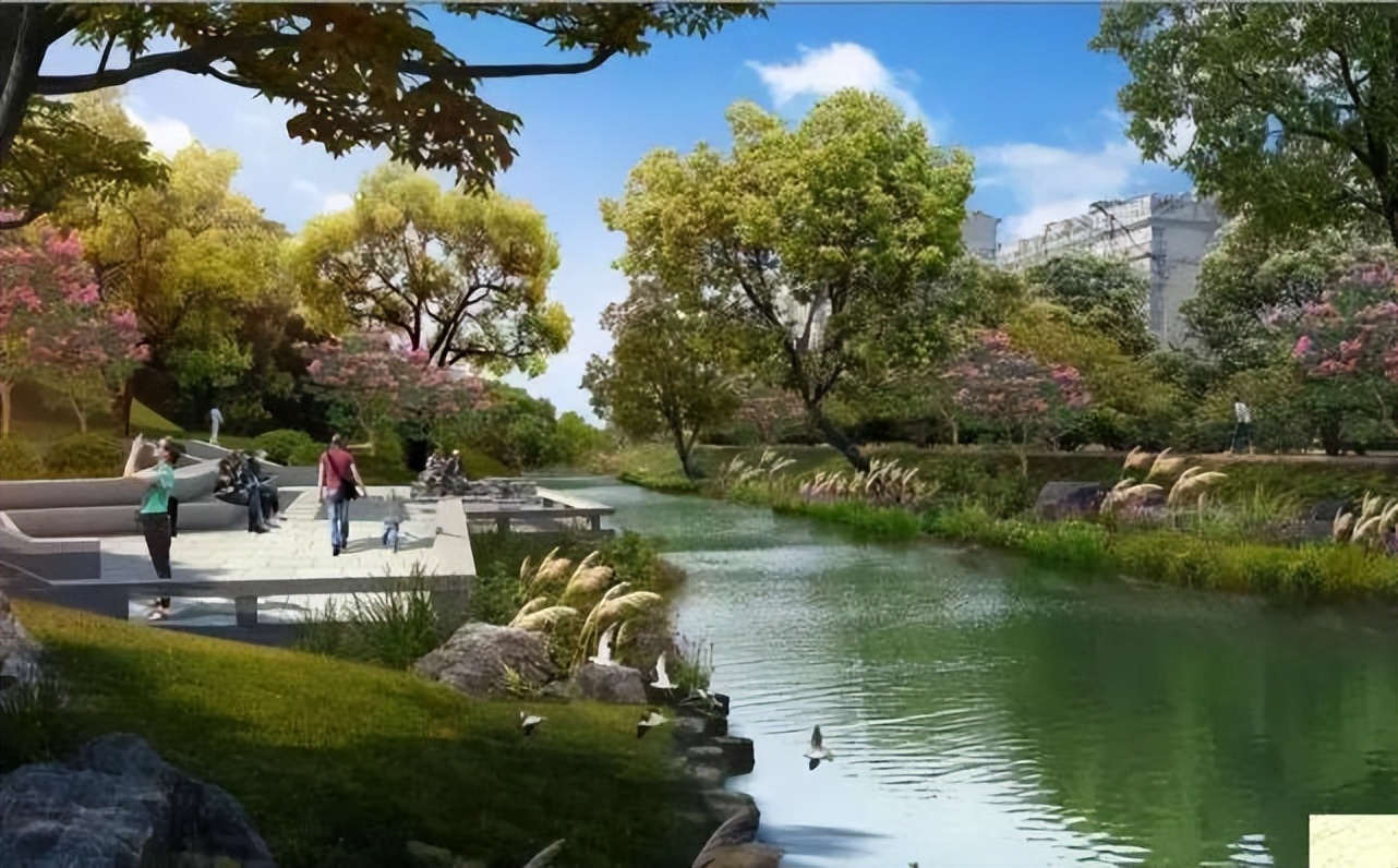 孝感邓家河湿地公园投资多少钱,90亿巨资的河滩公园