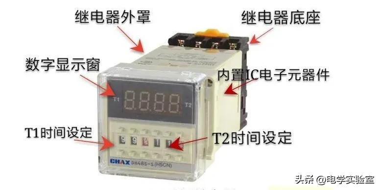 电工基础知识中间继电器原理,零基础学习时间继电器接线方法