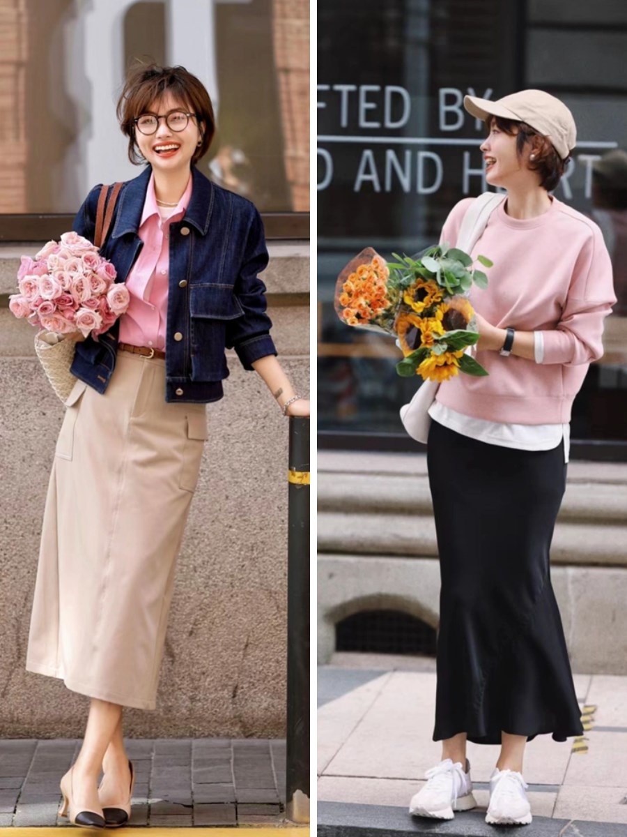 被这个40+的博主惊艳了：中年女人穿“粉色”，原来可以这么高级