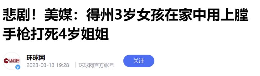 美2岁儿童玩枪打死母亲,外国两岁小孩开枪打死母亲