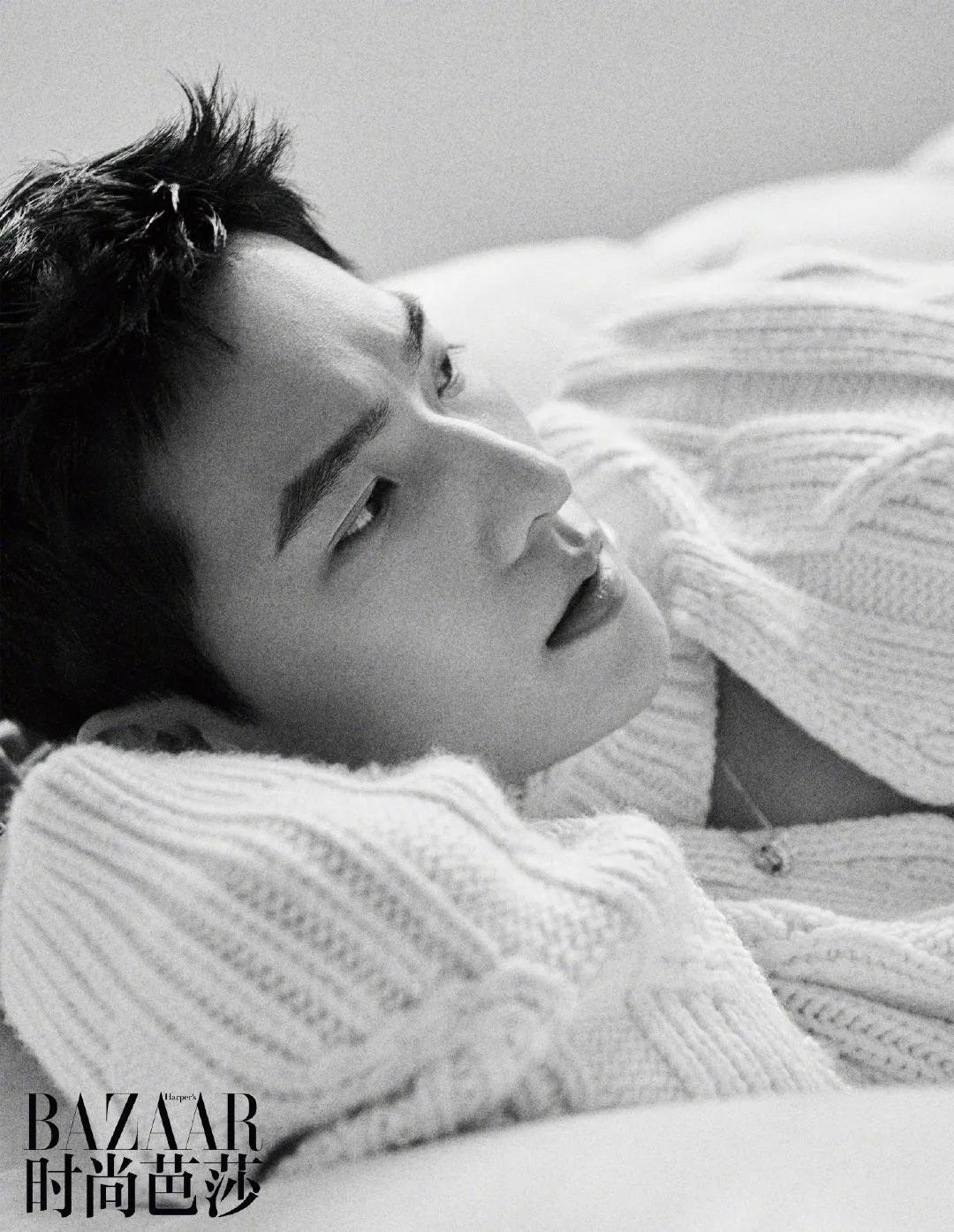 杨洋时尚芭莎十一月刊封面照片,杨洋时尚芭莎背头