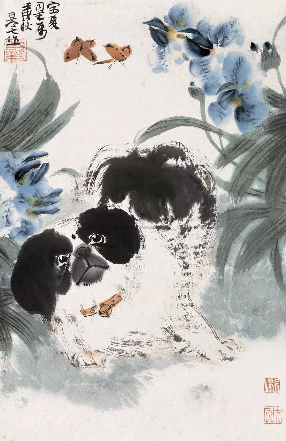 画十二生肖狗中国风,用三角形画十二生肖狗