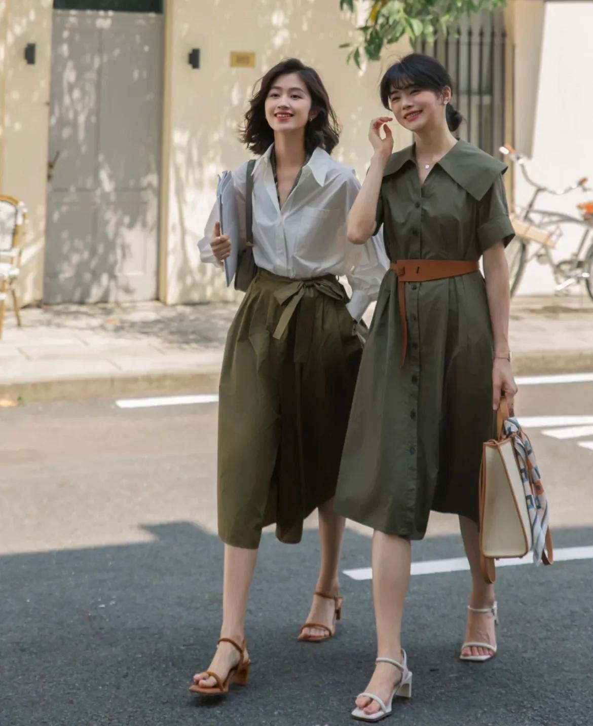 夏日闺蜜日常穿搭模板,夏季闺蜜装穿搭时髦可爱