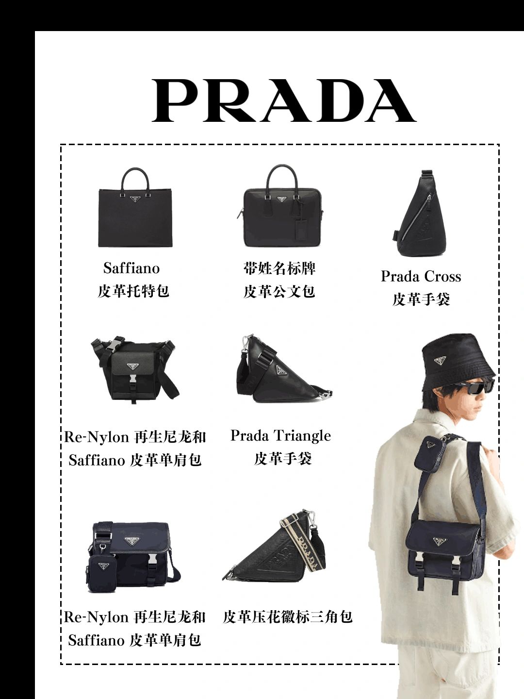 芬迪男包和普拉达男包哪个高档,章鱼户外男包新款多功能休闲男包