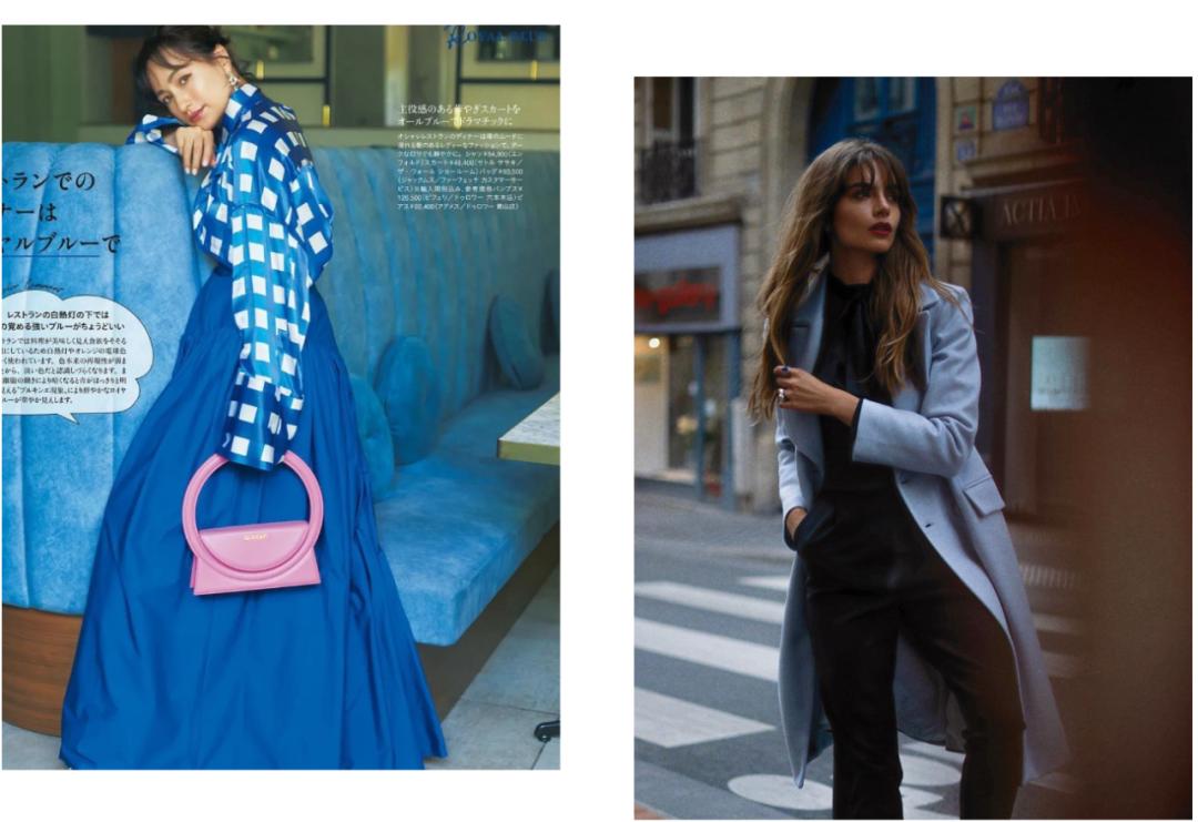 蓝色穿出秋冬高级感,蓝色穿出春天的高级感