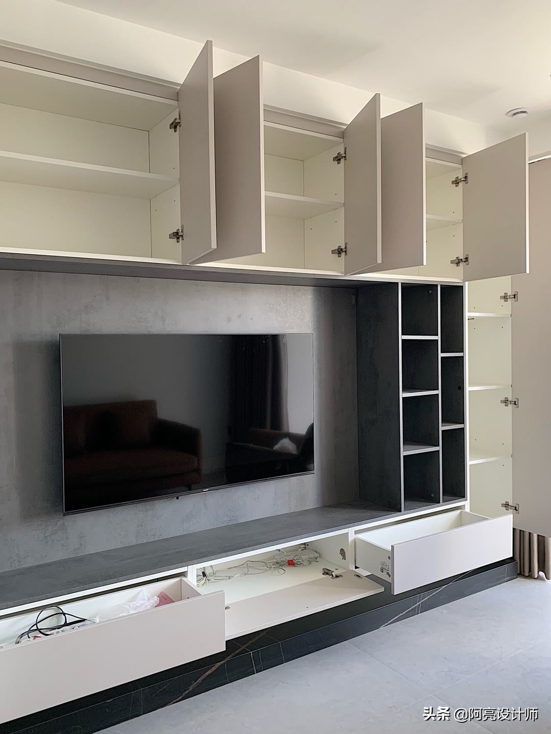 各种电视柜尺寸图片大全,背景墙3.6米悬空电视柜的最佳尺寸