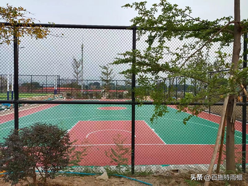 篮球场简易棚,篮球场收缩棚做法