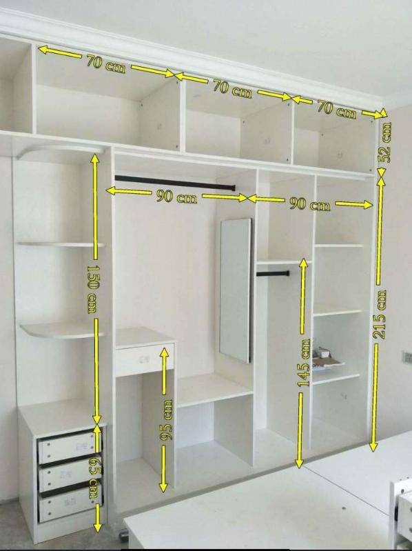 定制衣柜的尺寸一般是多少,各种衣柜定制板材报价