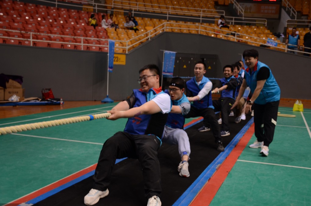 2019年全国职工沙地拔河比赛,拔河比赛凝聚同心齐力