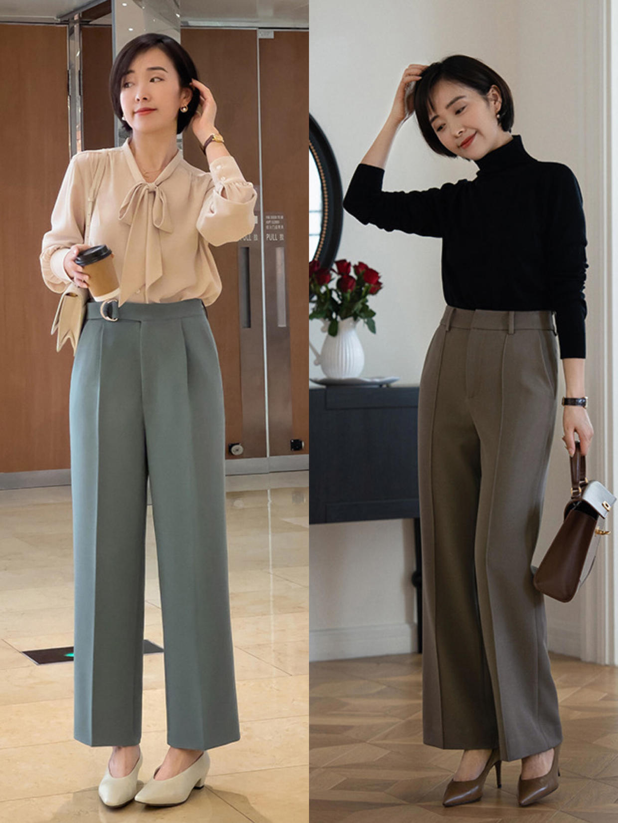 大腿粗阔大适合穿怎样的裤子,今年流行裤子不皱有垂感