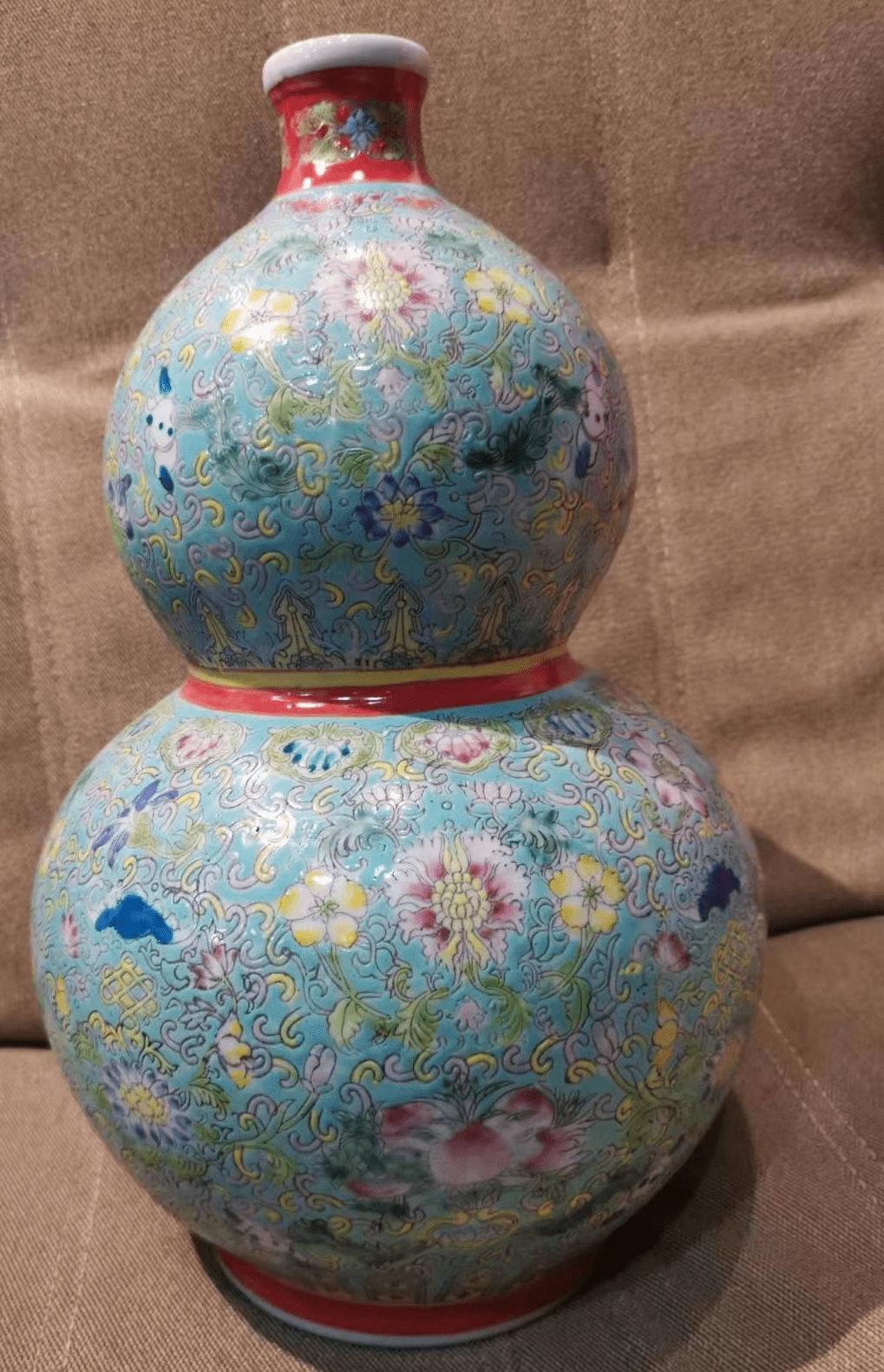 粉彩葫芦瓶瓷器图片,乾隆粉彩三孔葫芦瓶价格