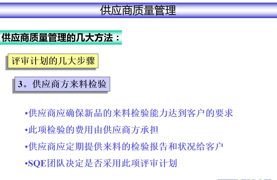 sqe供应商质量管理流程及方法,供应商质量管理流程图