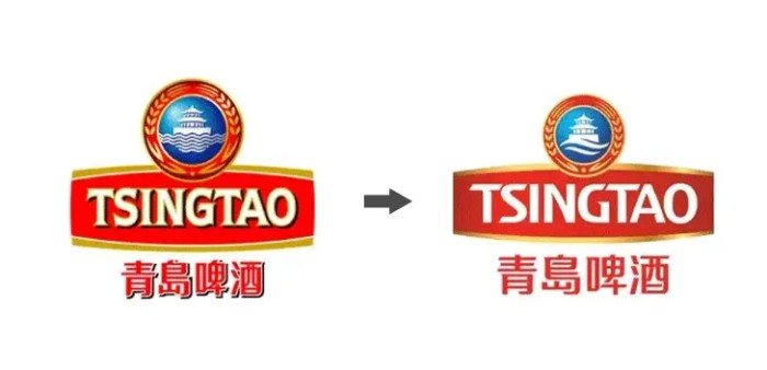 青岛啤酒标志设计图,青岛啤酒酒标的故事