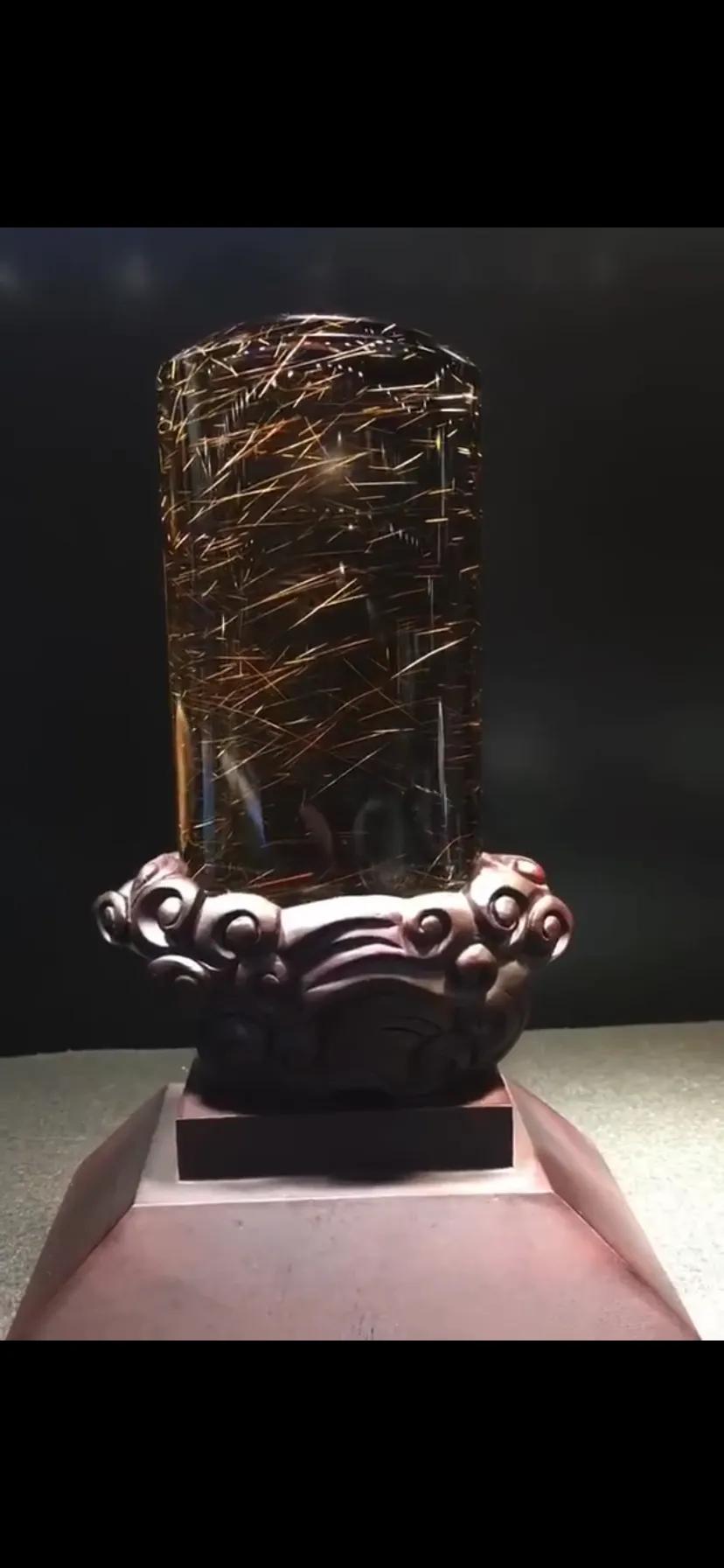 天然水晶原石超大摆件,天然水晶18寸黄色天然水晶球摆件