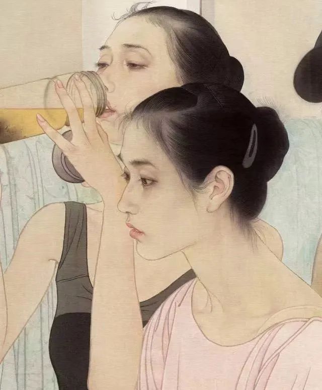 美协主席的国画美人图，笔笔皆是“功力”，一直被模仿从未被超越