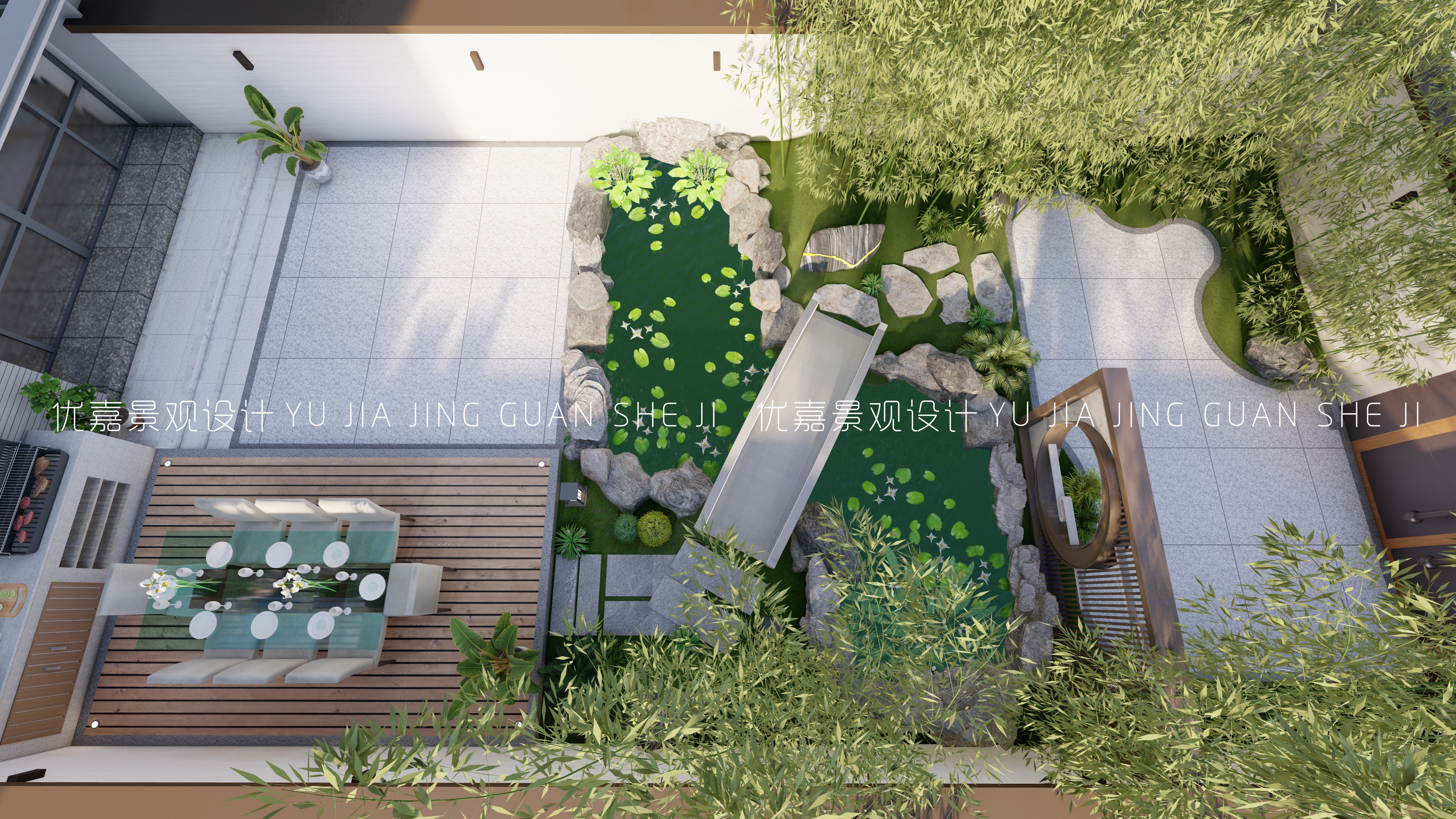 中式禅意庭院效果图,中式禅意小庭院效果图大全