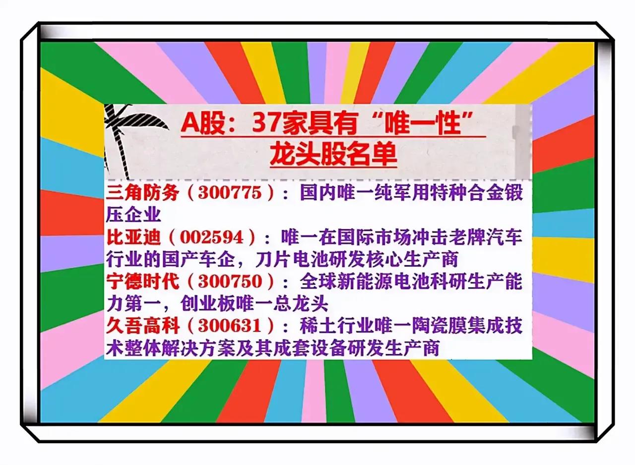 最具稀缺性的40家全球级龙头股,史上最全稀缺性龙头股一览表收藏