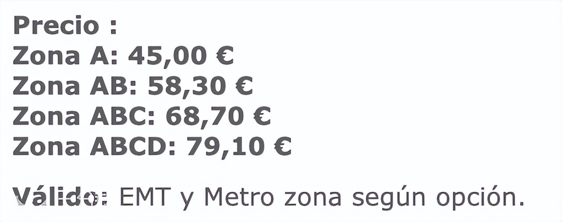 西班牙公交卡和地铁卡,西班牙交通卡办理流程