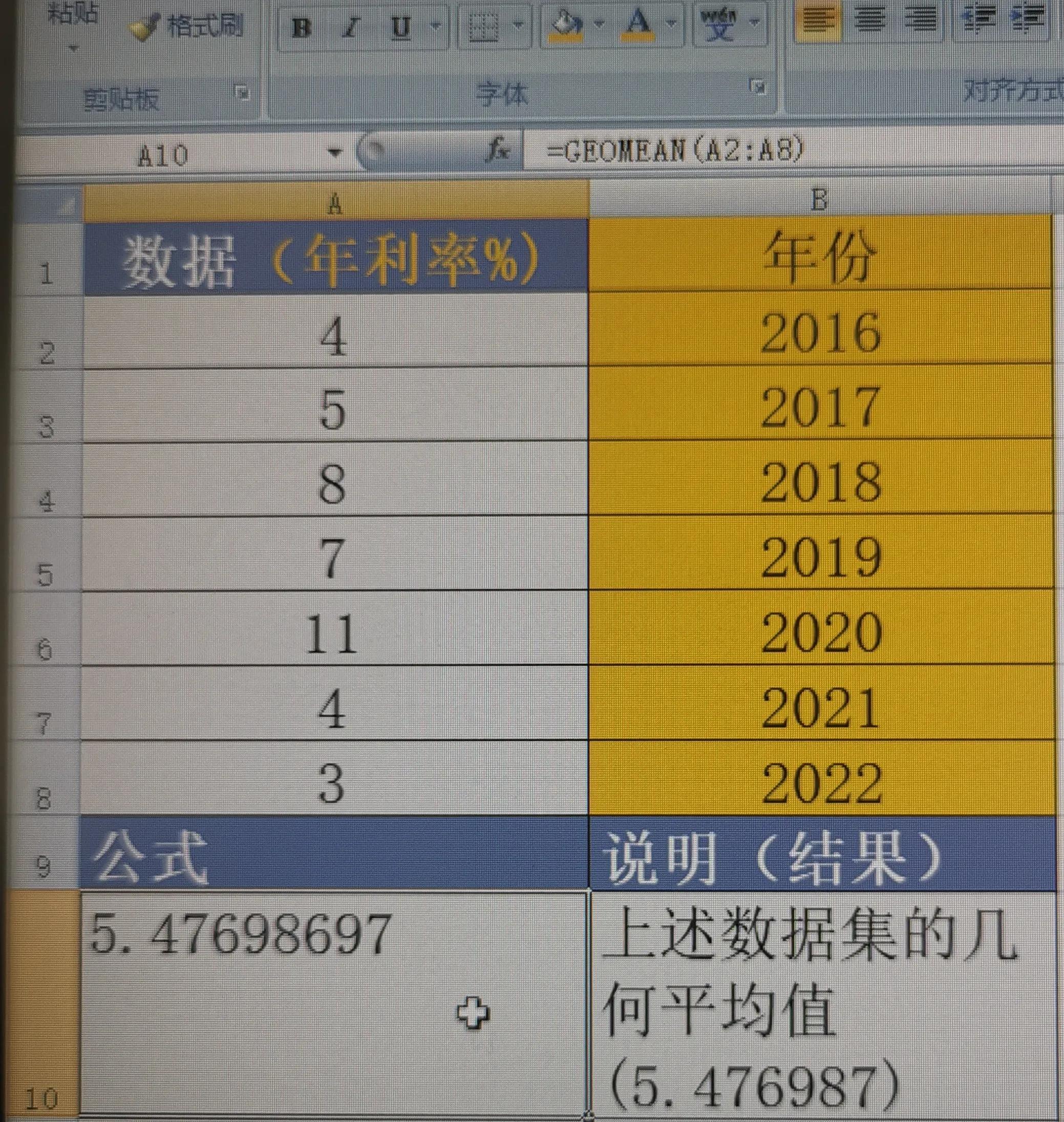 跟我学用OFFICE（6）——Geomean