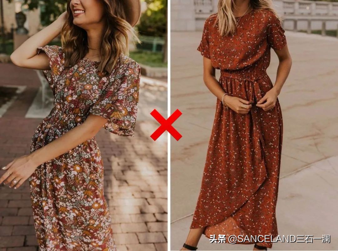 秋水伊人方领印花连衣裙,印花连衣裙怎么搭好看
