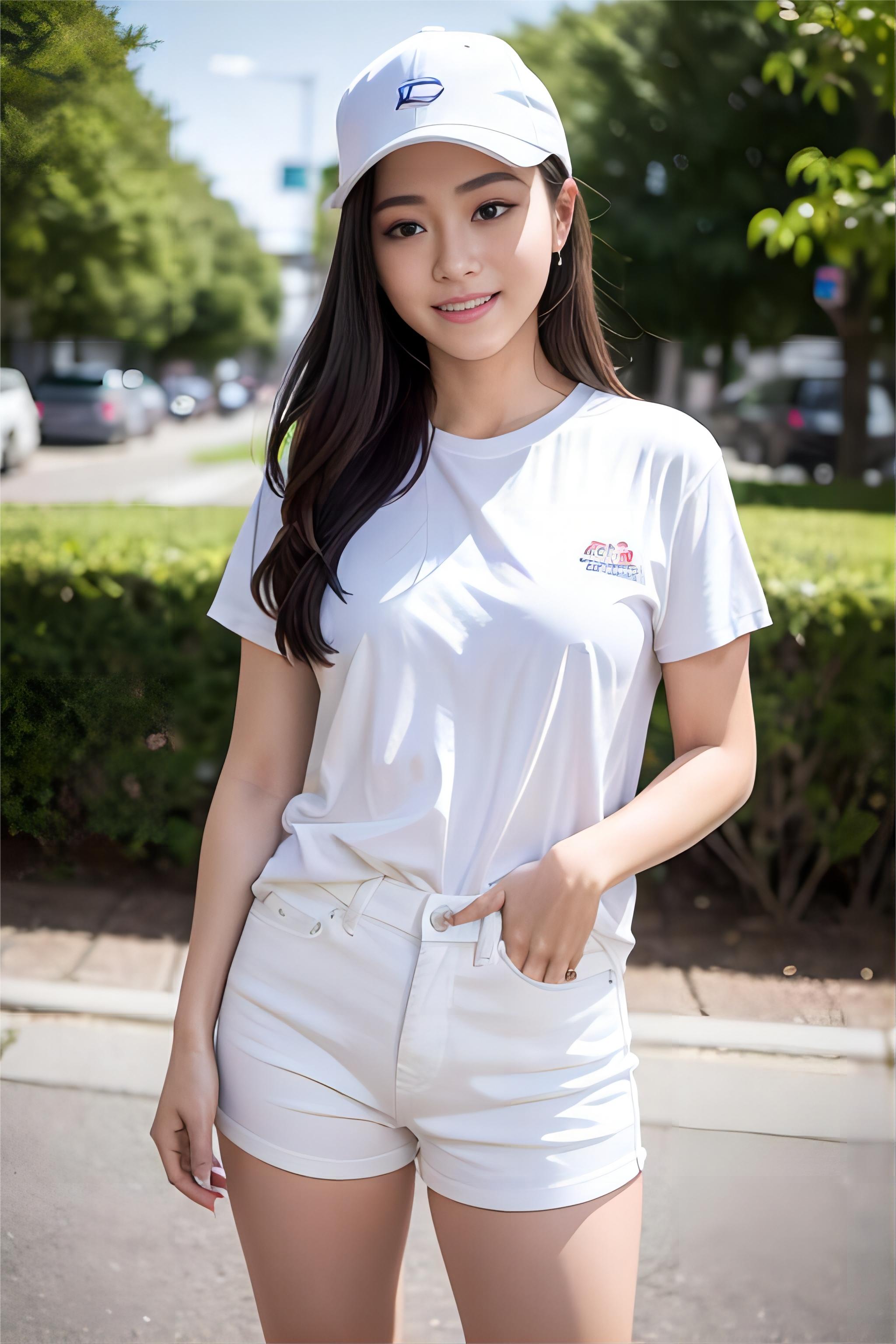 跟着AI学穿搭02T-shirt与裙裤与小皮包