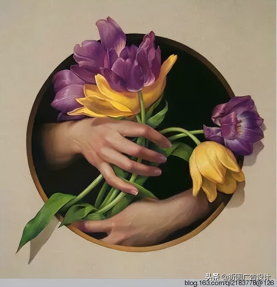 彩色粉笔人像绘画,人像粉笔画