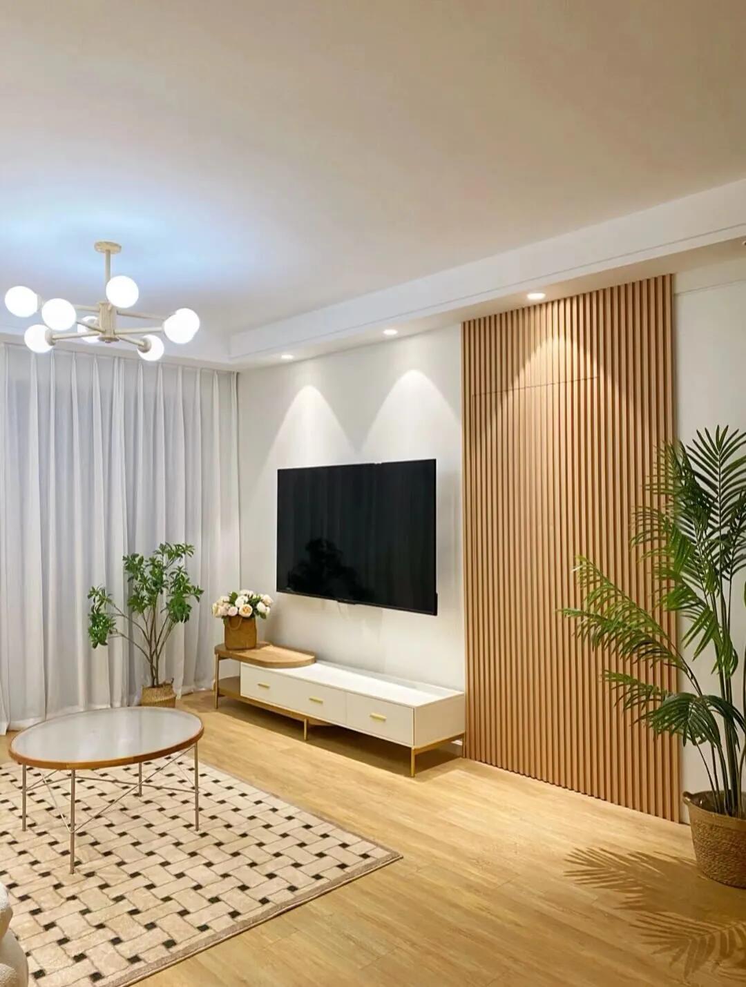 简单隐形门电视背景墙,30平小户型电视背景墙