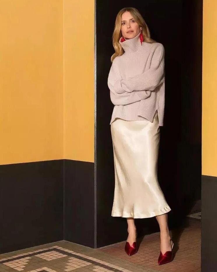 各种简单毛衣的织法,高领毛衣怎么穿才好看