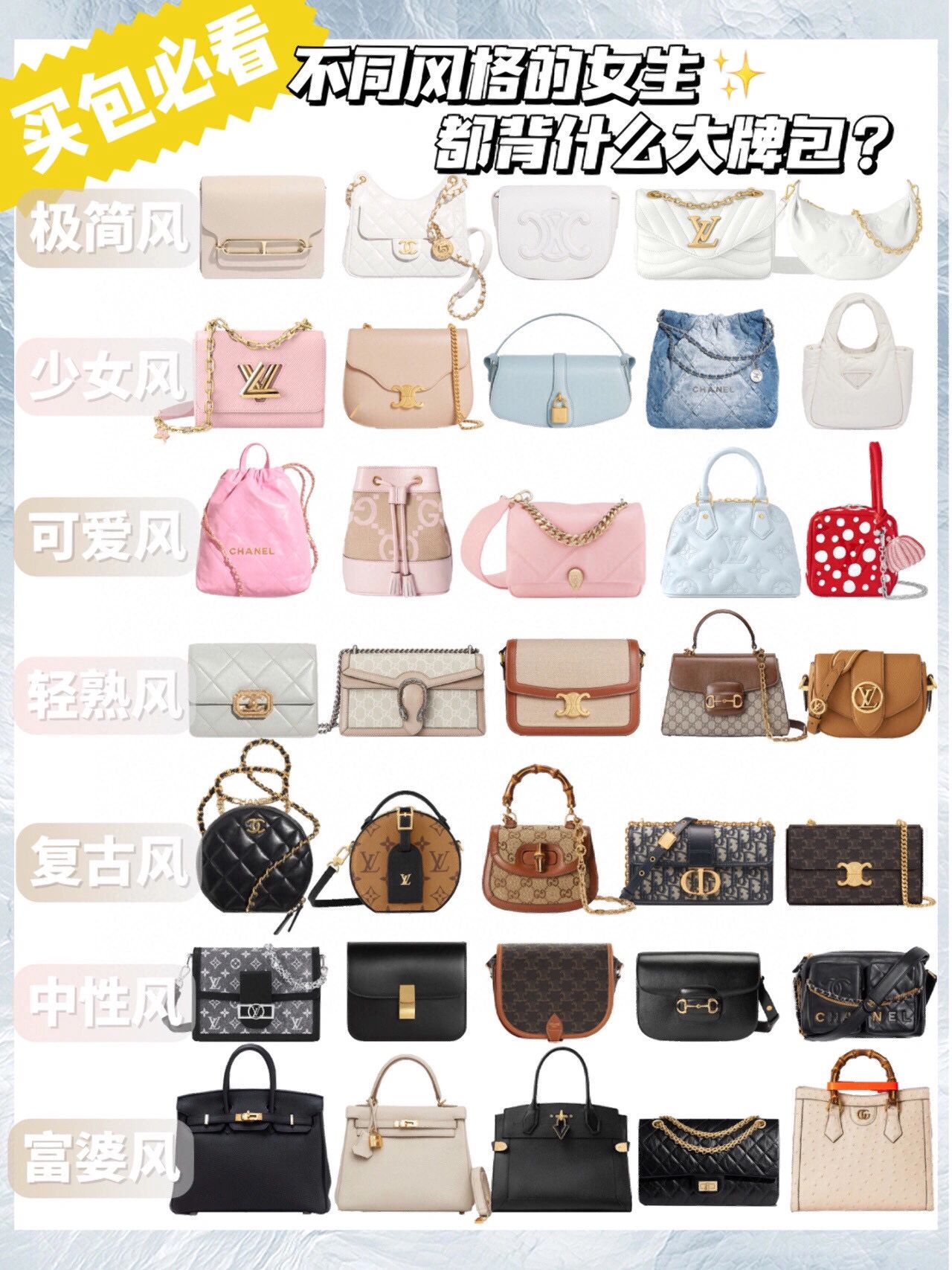 年轻女生适合背什么品牌的包包,高个子背哪款大牌包包好看