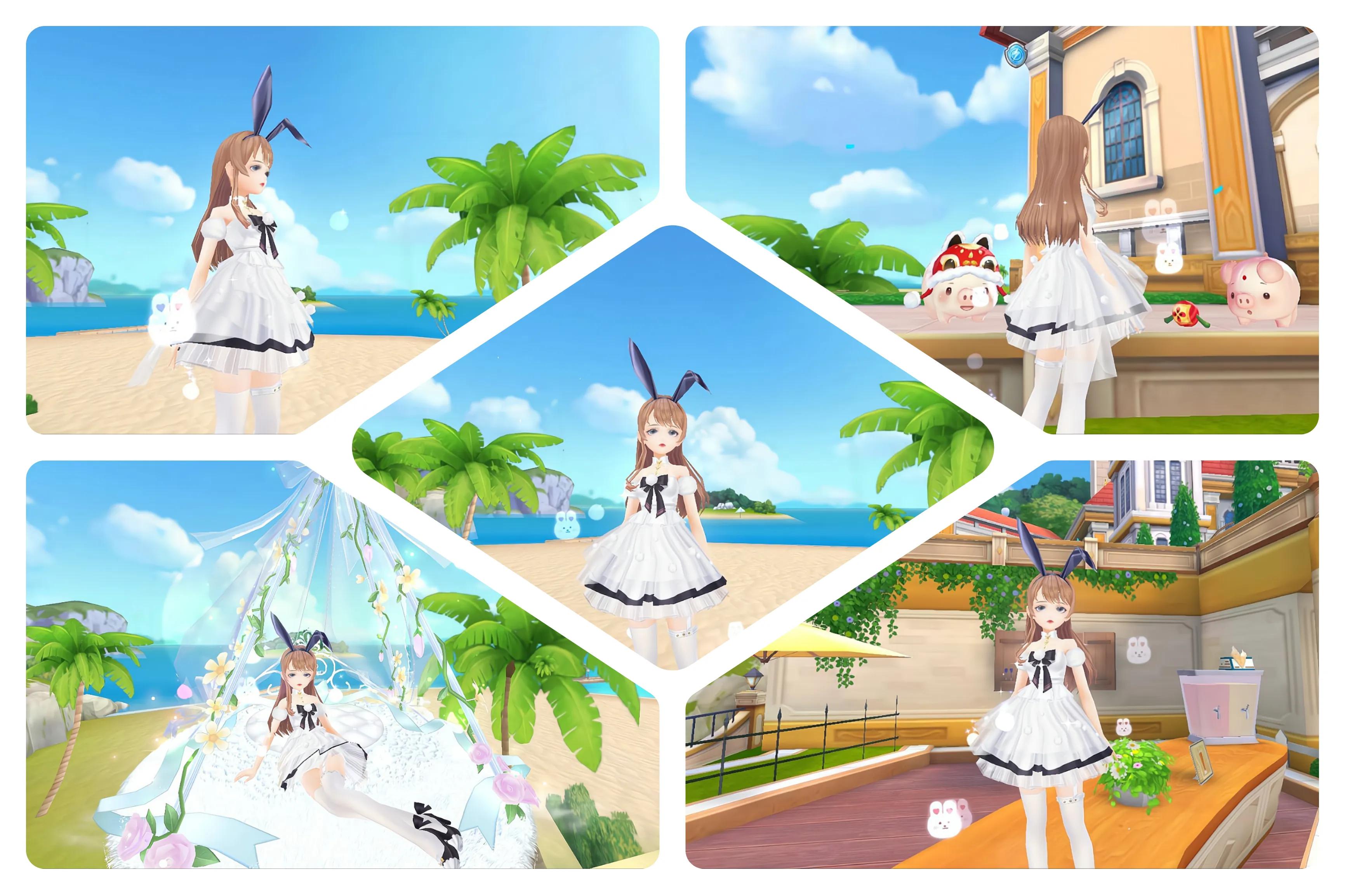 暖暖穿搭小店棉服中长款,暖暖穿兔子服装