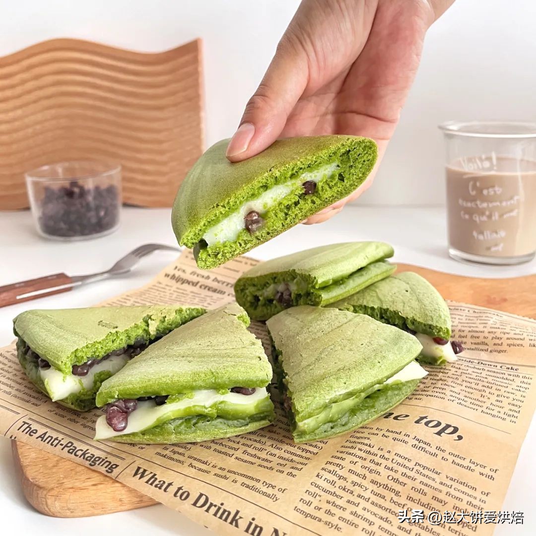 蜜豆抹茶麻薯教学视频,抹茶红豆麻薯松饼