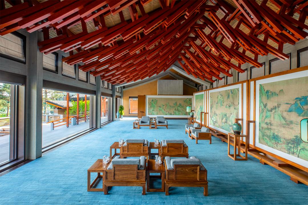 雁柏山庄的夜景,雁柏山庄远景