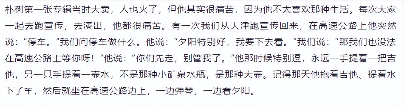 朴树娱乐圈段位,朴树音乐圈地位