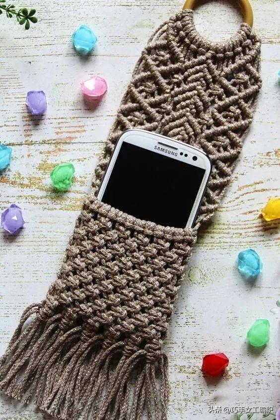 自己用绳子编一个东西,绳子编小包教程