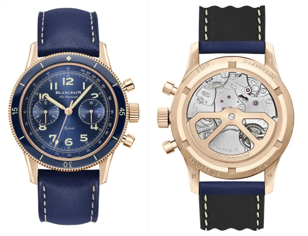 宝珀空军司令玫瑰金上手效果,宝珀空军限量计时表