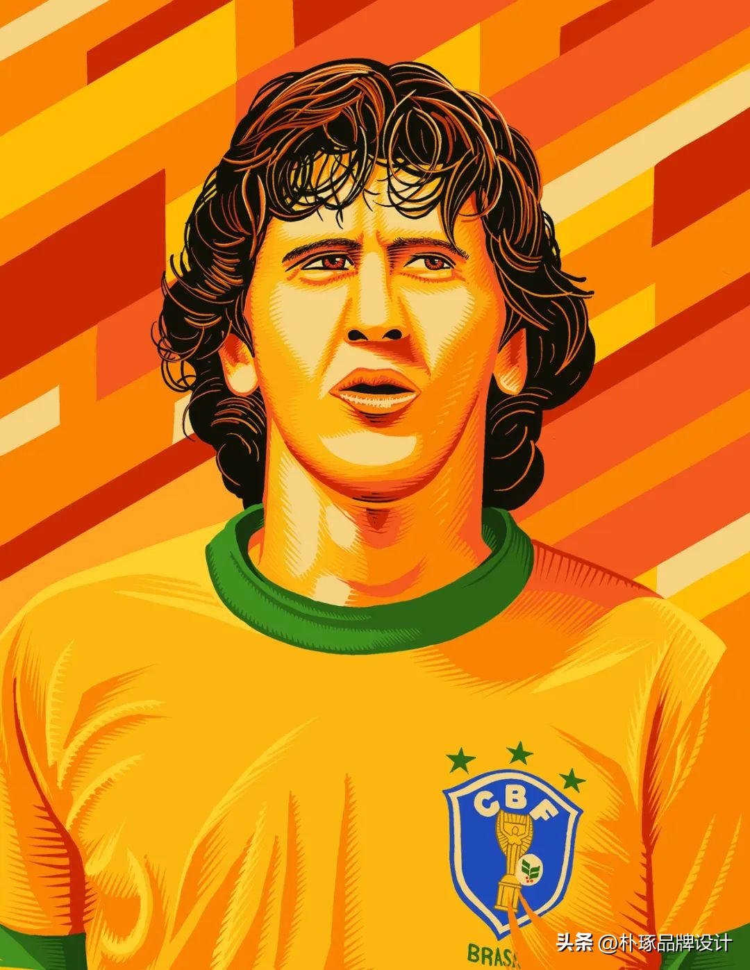 足球插画人物图片,足球运动员海报手绘简单一点