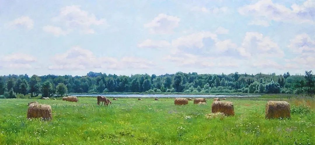 光影很强的油画风景,这油画太美了把光影画到了极致