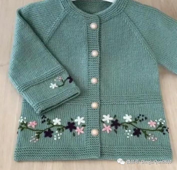 最新款女童开衫毛衣编织图片,针织洋气儿童毛衣