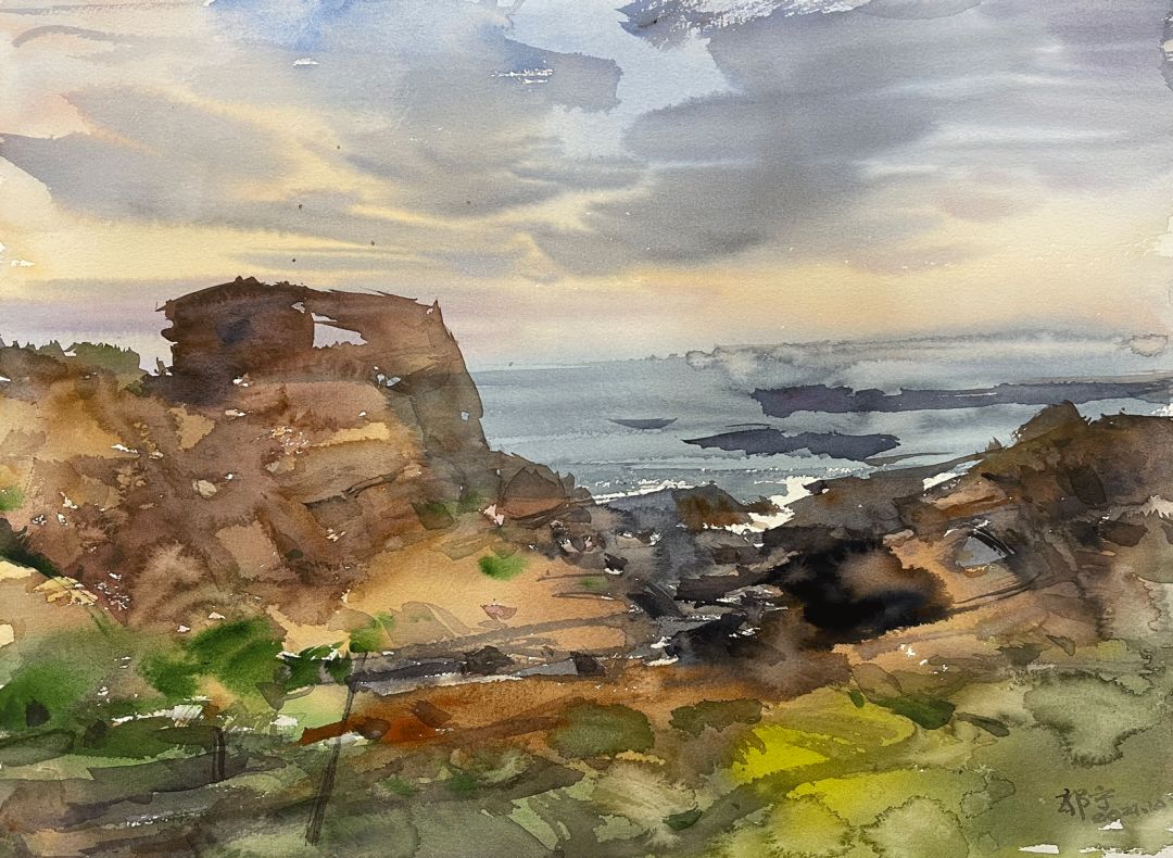 郭宁油画水彩画作品集,诗情画意