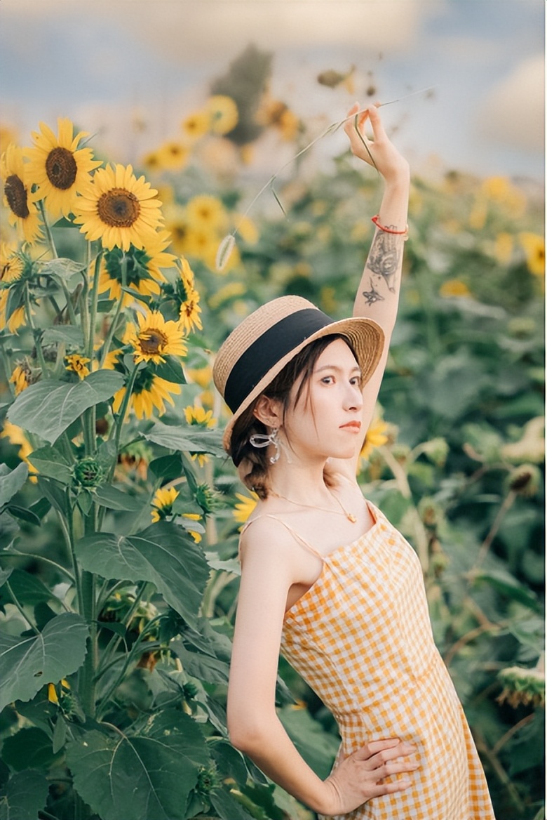 向日葵人像摄影后期技巧,拍向日葵人像参数设置