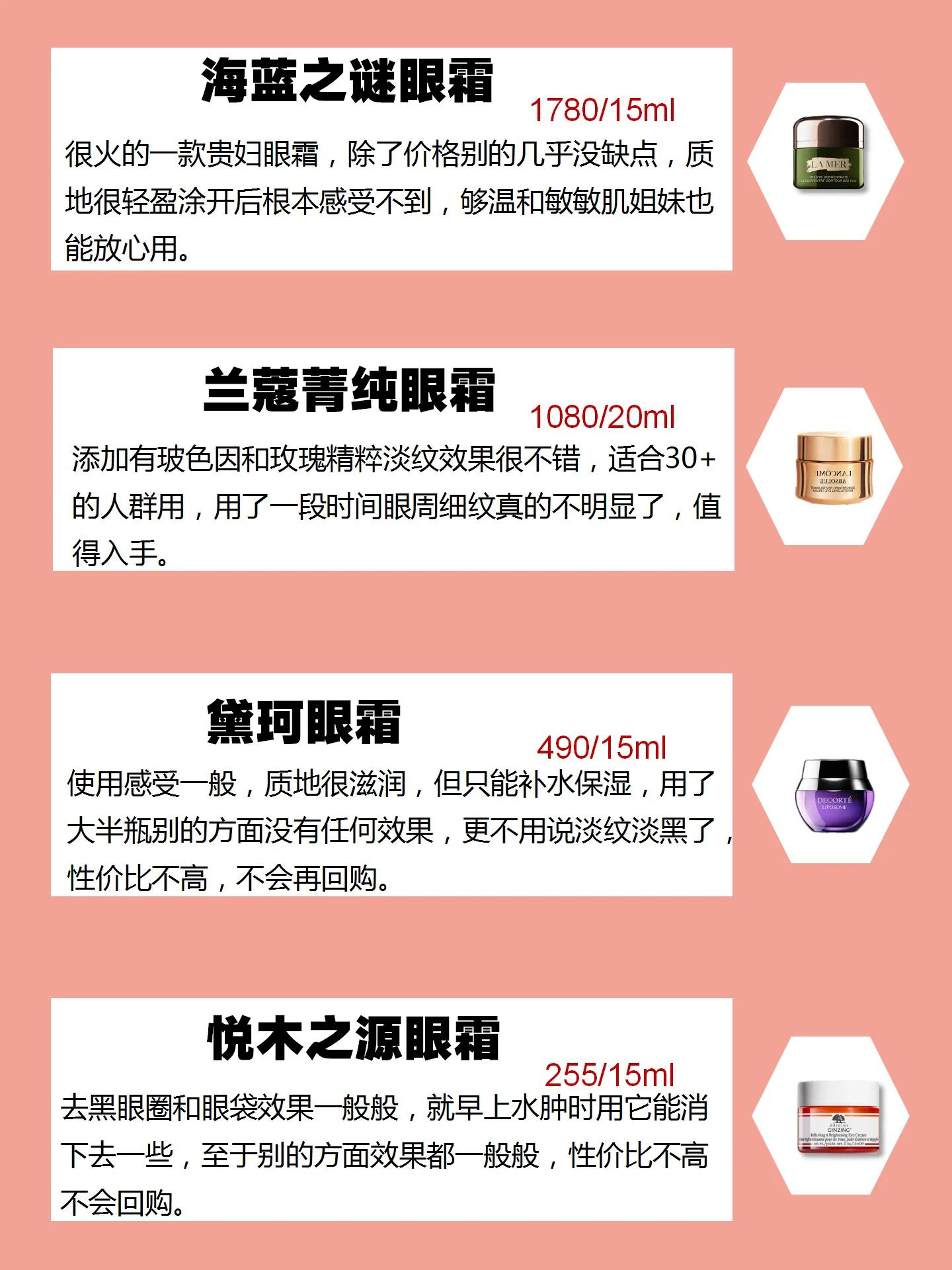 平价去黑眼圈好用的眼霜,别乱花钱了