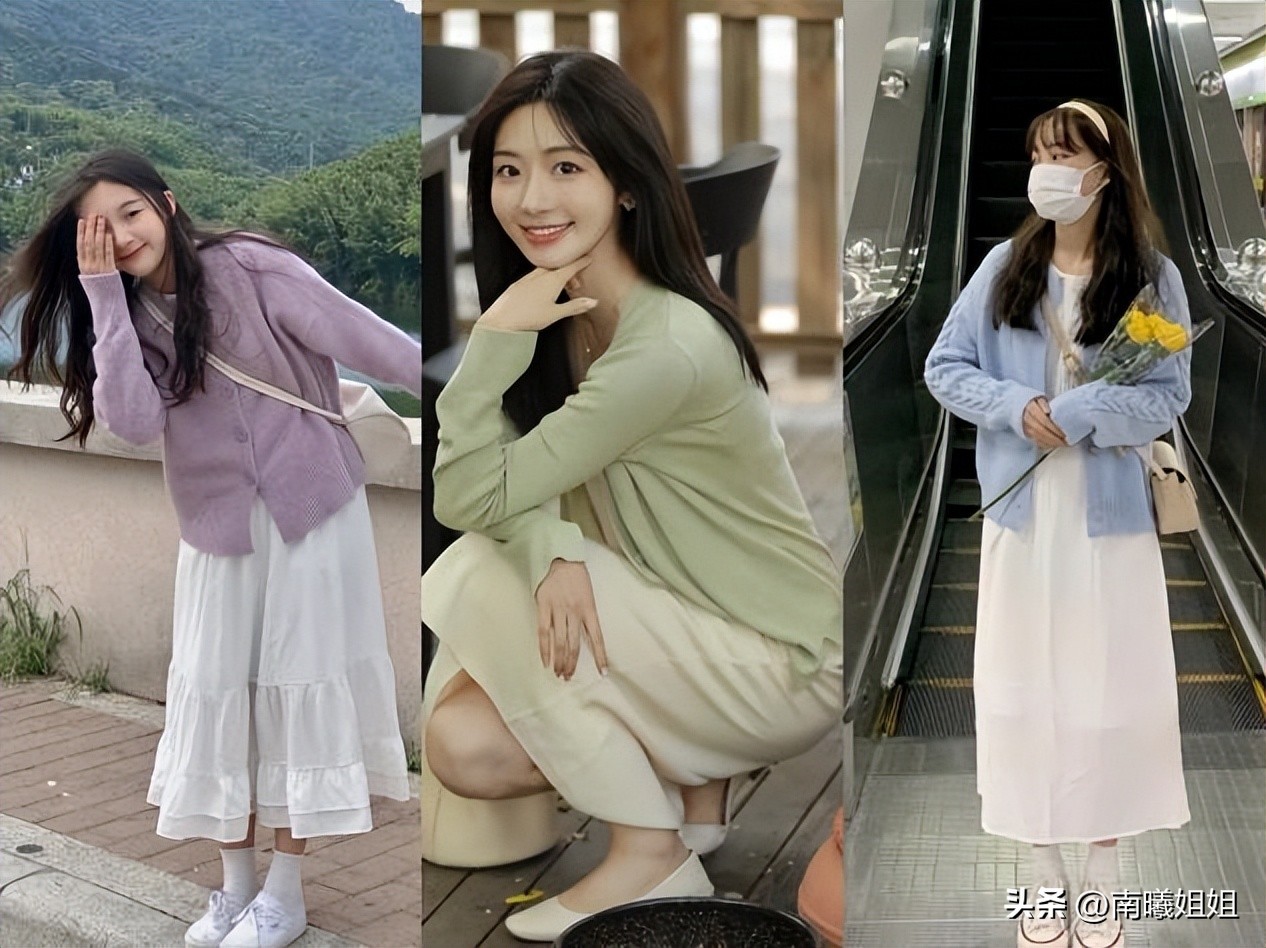 连衣长裙高级感穿搭优雅大方,奶奶长裙