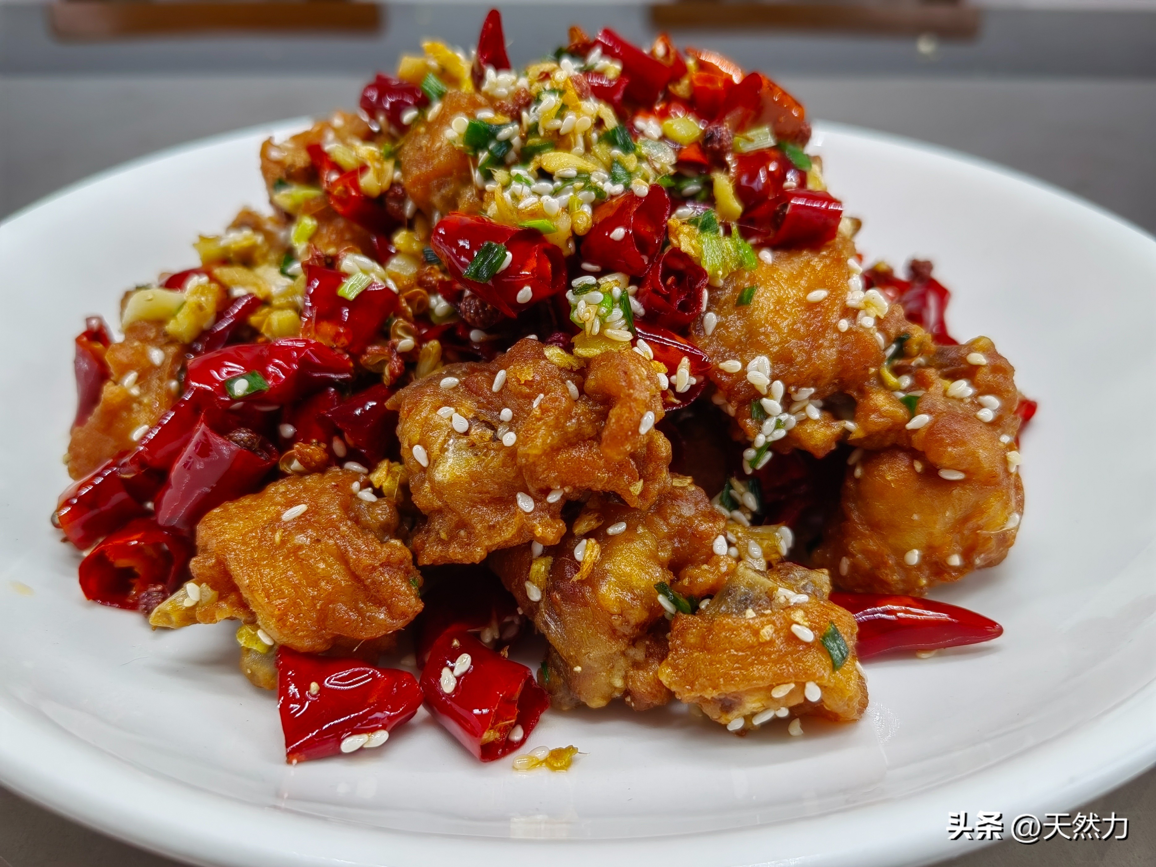 外焦里嫩辣子鸡,冬日辣子鸡做法
